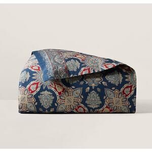New Ralph Lauren Archer Foulard Duvet Cover Full/Queen 92x96 Navy Blue $400 NWT